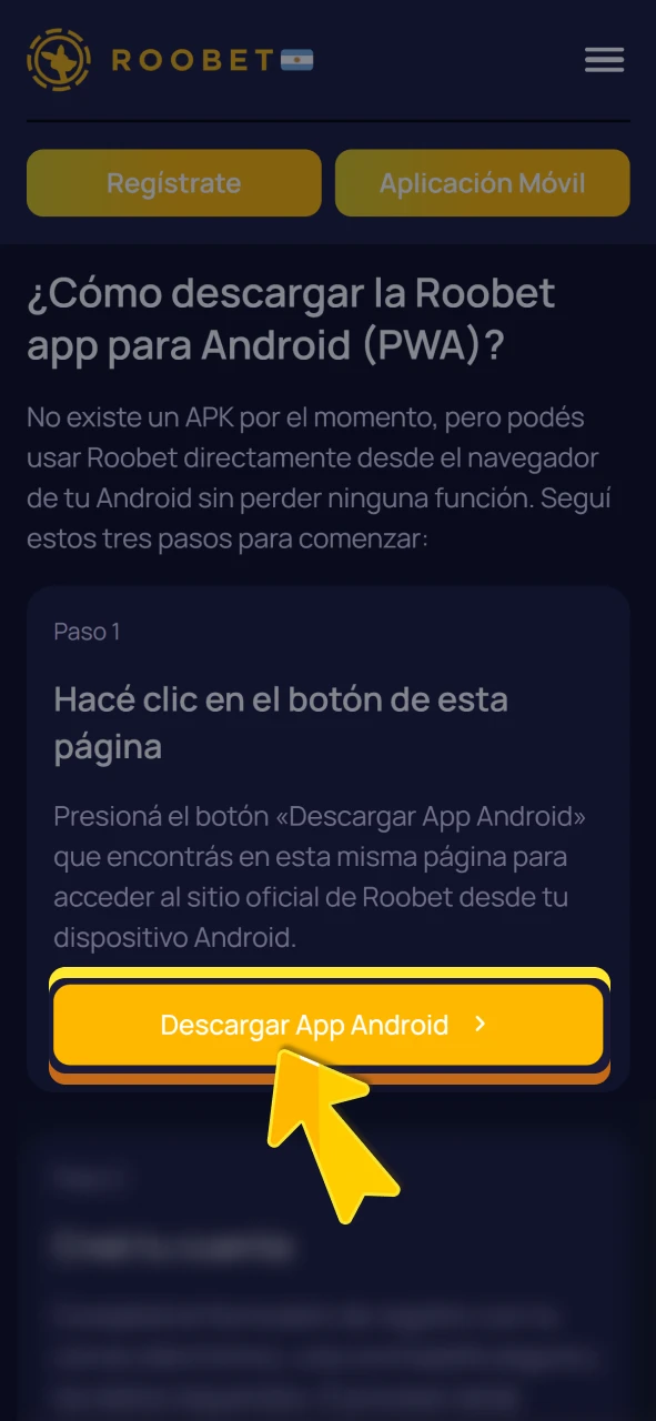 Active bonos especiales desde la aplicación móvil oficial de Roobet.