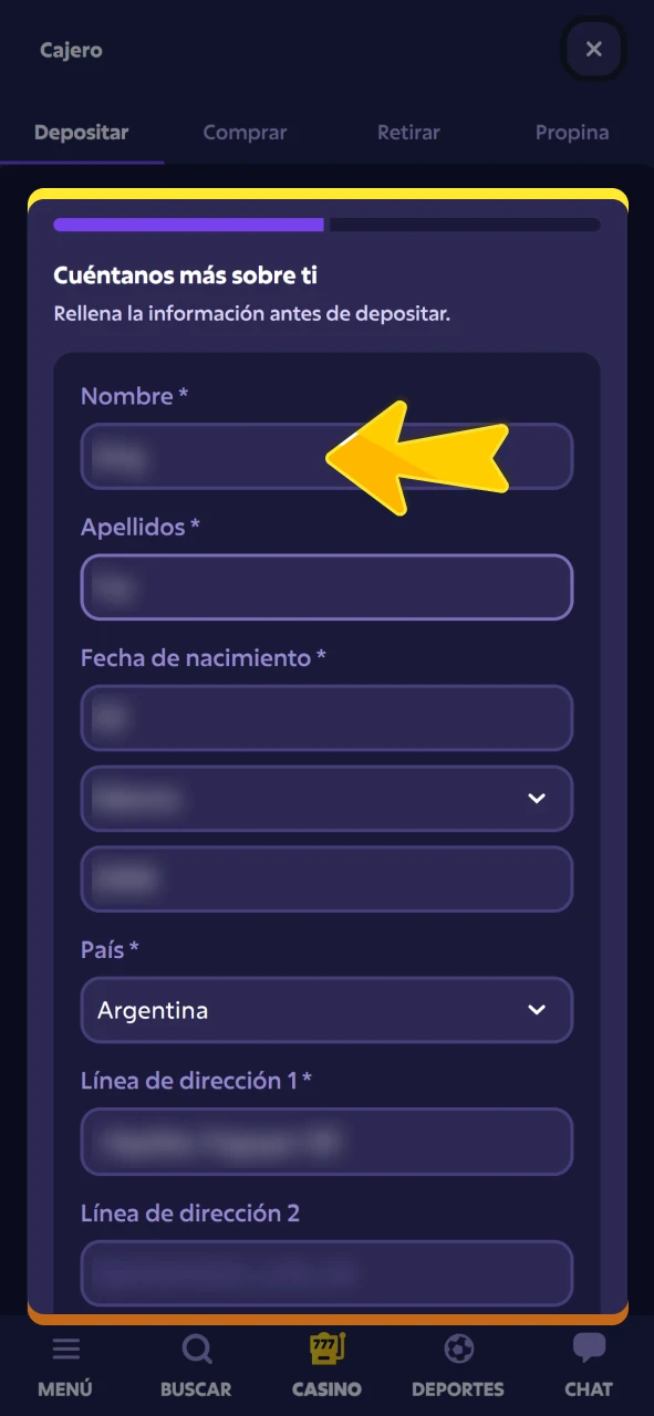 Valide su identidad personal dentro del sistema oficial de Roobet.