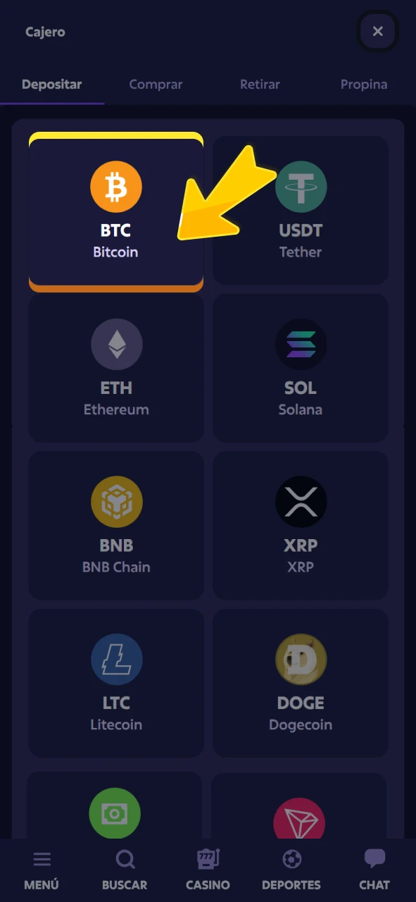 Efectúe su primer depósito seguro en el portal oficial de Roobet.