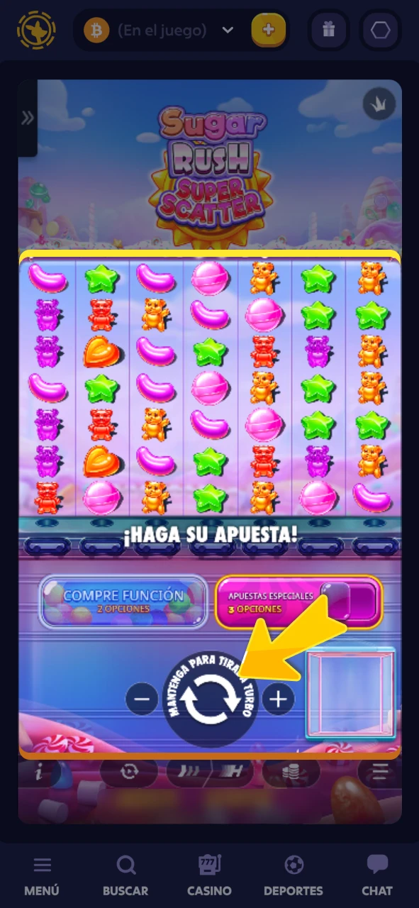 Ajuste su apuesta y gire en la cuenta oficial de Roobet.