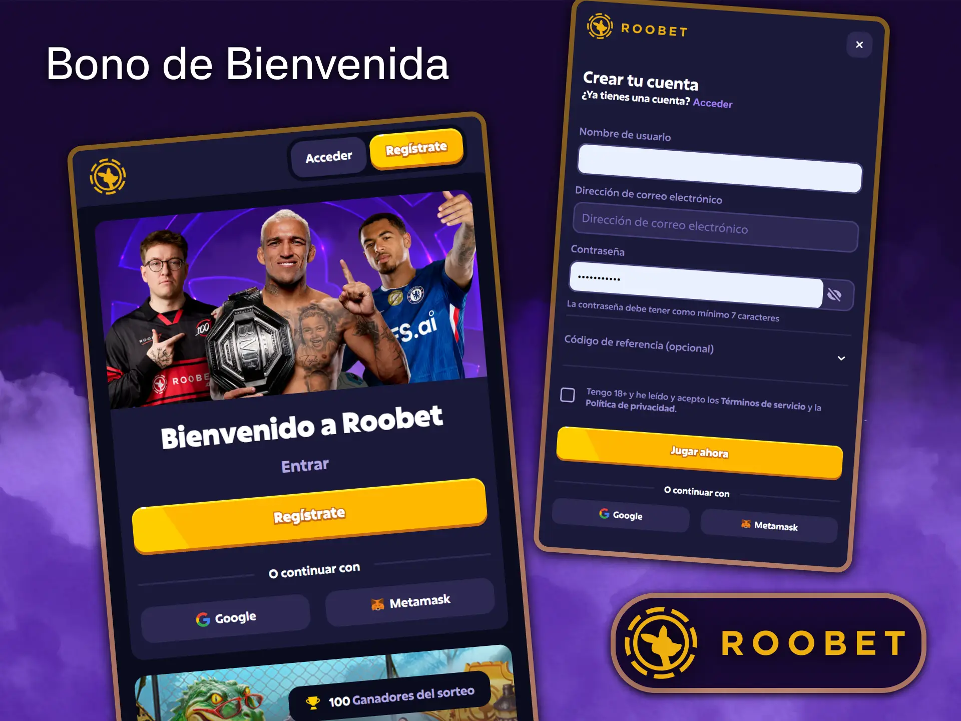 Regístrate y consigue un fantástico bono de bienvenida para apostar en baloncesto en Roobet.