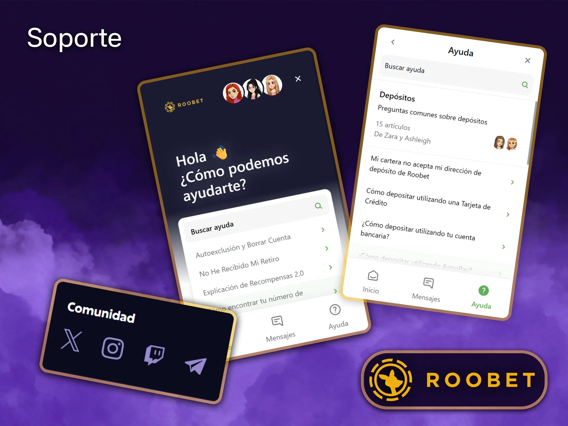 Obtén respuestas rápidas a todas tus preguntas sobre cómo financiar tu cuenta con el servicio de asistencia de Roobet.