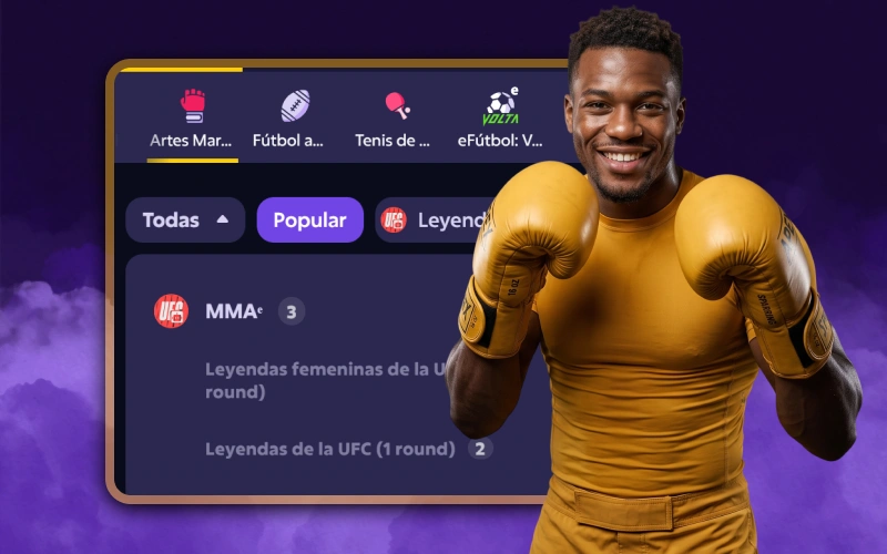 Vive la emoción de los combates de MMA apostando en Roobet.