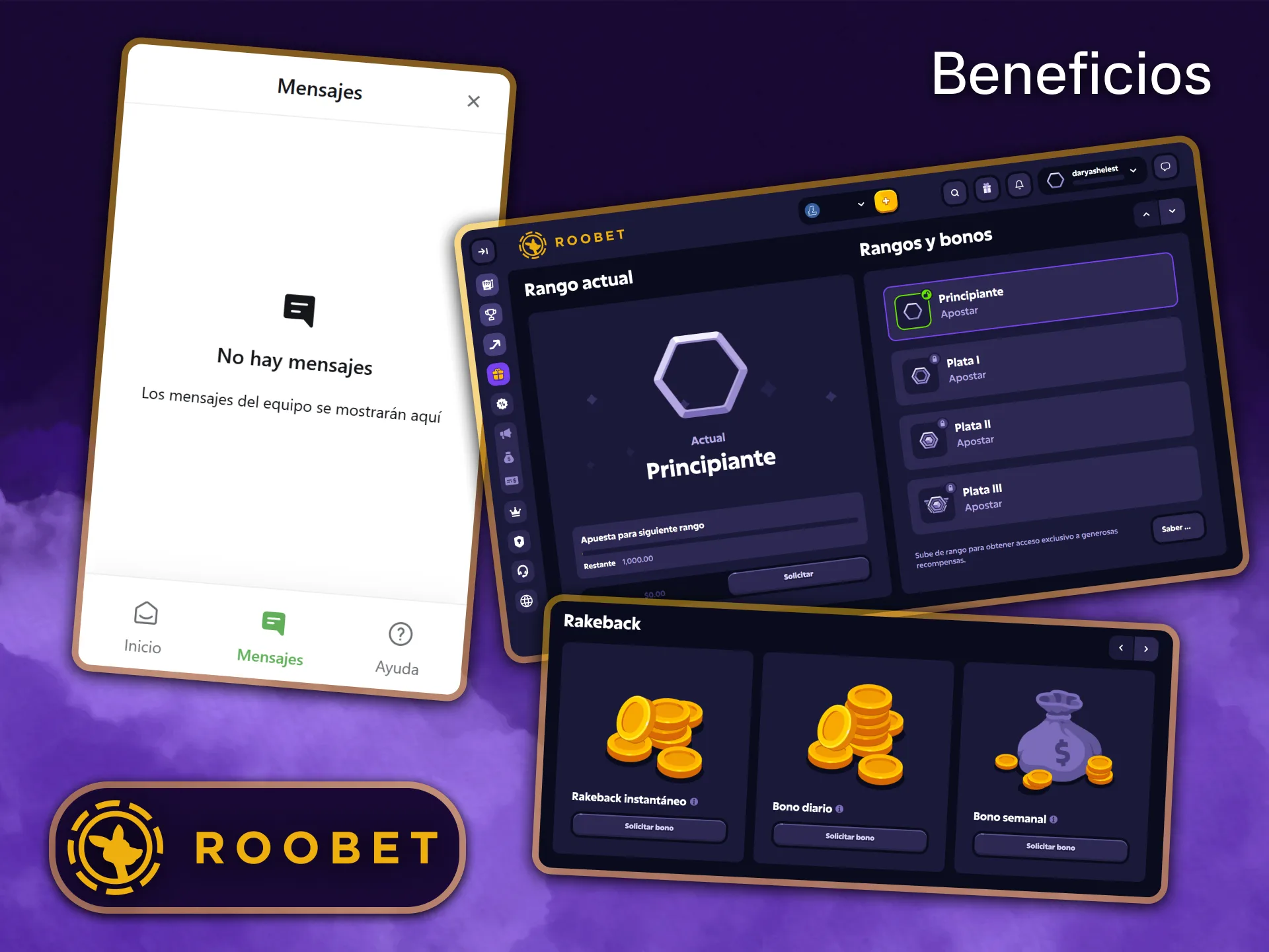 Roobet ofrece un excelente sistema de premios diarios, semanales y mensuales.