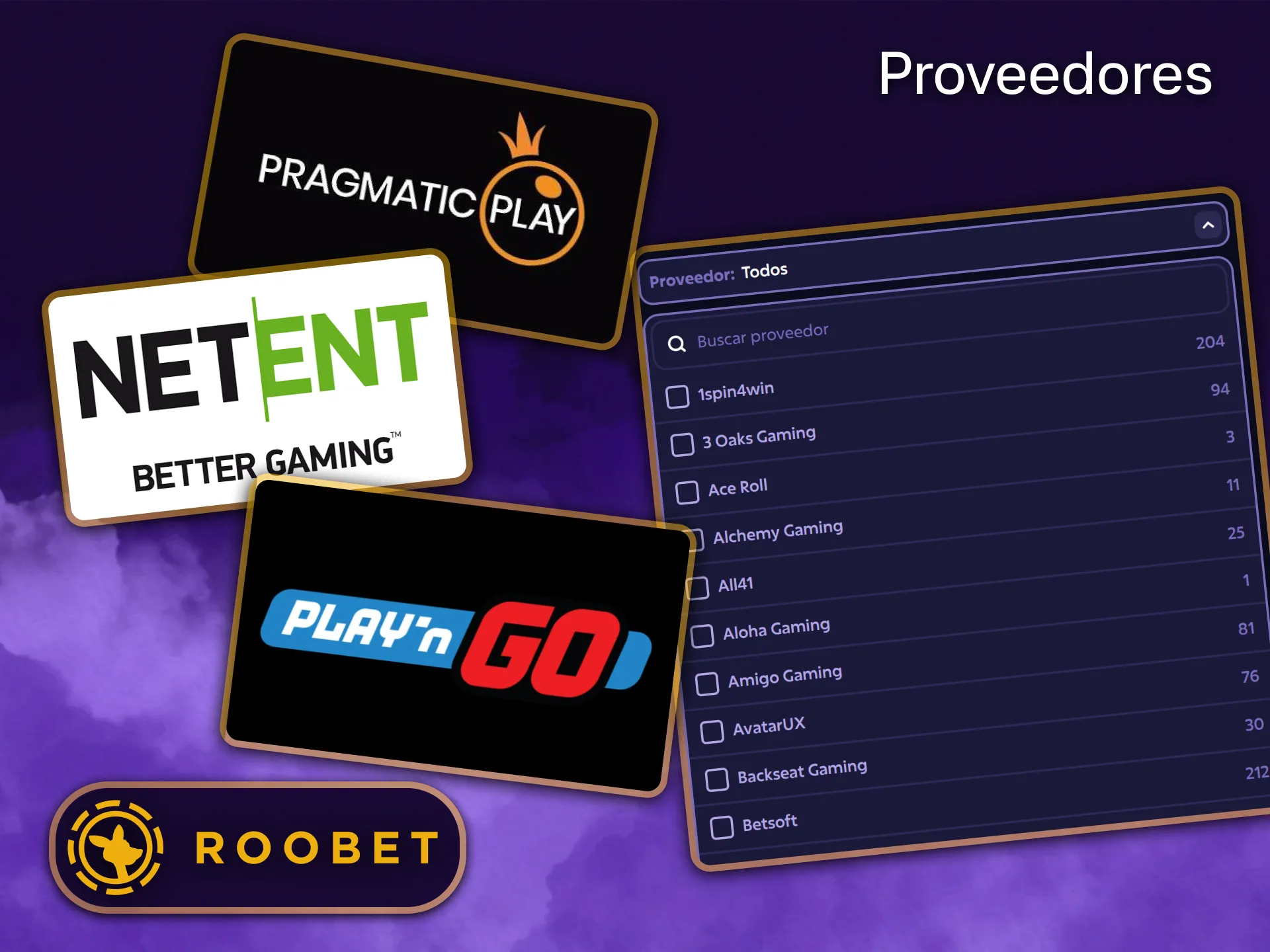 En la plataforma Roobet encontrarás juegos desarrollados por los mejores proveedores del sector.